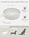 MOPANG Anti Schling Napf für Hunde, Antischlingnapf Keramik, Slow Feeder für Mittelgroße/Große Hunde, Ø 21cm, 1000ml, Elfenbeinweiß