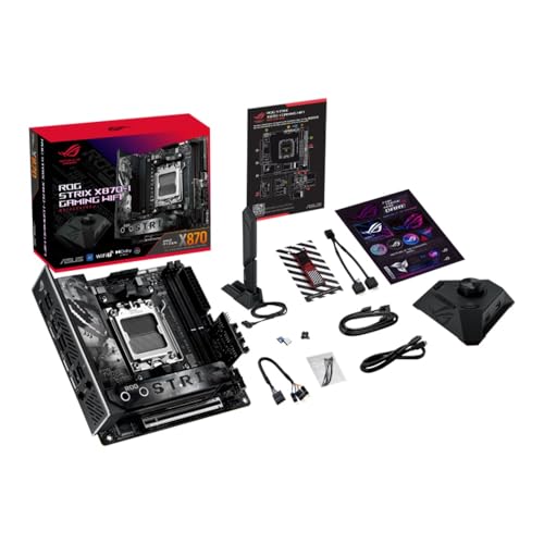 ROG Strix X870-I Gaming WiFi Scheda madre AMD, 10+2+1 stadi di alimentazione, slot DDR5, due slot M.2, PCIe 5.0 con pieno supporto per le GPU di nuova generazione, WiFi 7, porte USB4 e Aura Sync - Scheda madre - Immagine 5