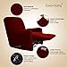 Easy-Going Recliner Stretch Sofa Slipcover Sofa Cover 4-Pieces Furniture Protector Couch Soft with Elastic Bottom Spandex Jacquard Fabric Small Checks(Recliner,Wine) Large