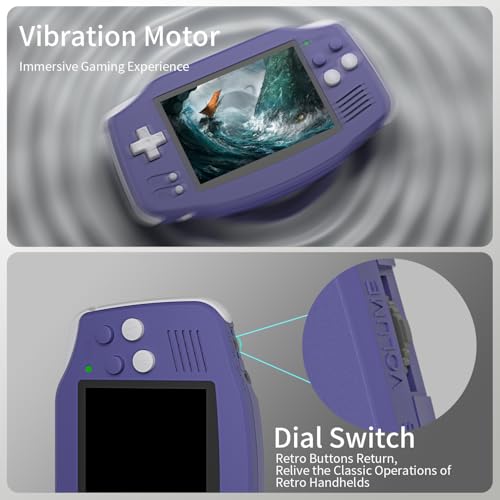 Image of RG34XX Retro Handheld Game Consoles Classic Retro Gaming Console 64G Card Preloaded Games 5000+ rg34xx Portable Gaming Console Linux 64-bit 3500mAh Battery WiFi Bluetooth HD and TV Output Indigo