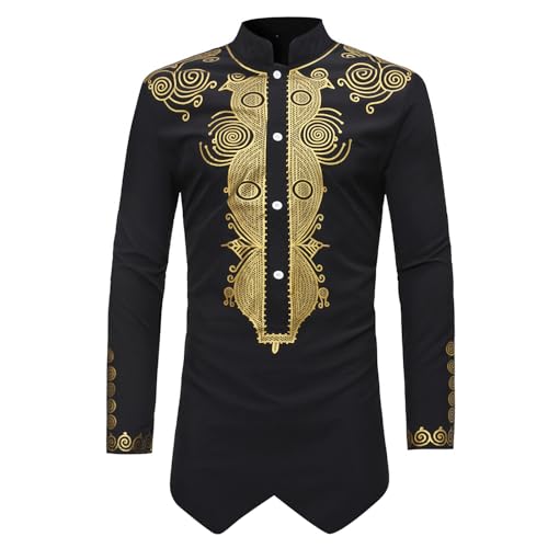 Amazon.com: HEFASDM Men's Long Sleeve African Dashiki Traditional