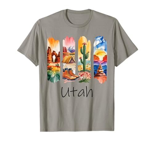 Utah Brushstroke Arches National Park Hiking Boots T-Shirt