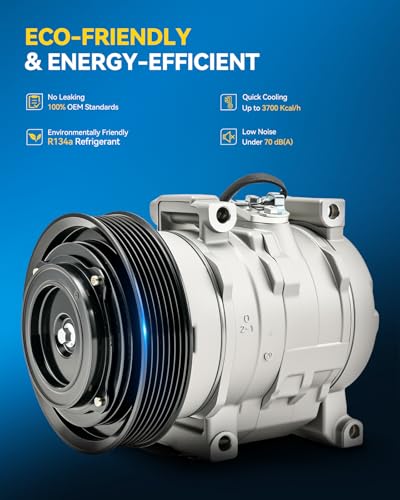 Image of PHILTOP 2000148R Air Conditioner AC Compressor with Clutch for Toyota RAV4 2004-2005, 2001-2003 2.0L