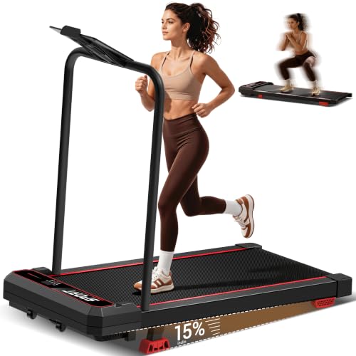 Image of Walking Vibration Pad with Vibration Plate 15% Incline Walking Pad 3.0HP Compact Portable Treadmills for Home 265LBS Vibration Plate Treadmill with Remote Control