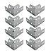 8X Flight Case Corner Protector Right Angle Support Bracket for Speaker Equipment Case Box for Edge Reinforcement | Iron Industrial Protection Cover, Silver 55x40mm(Corner Code)