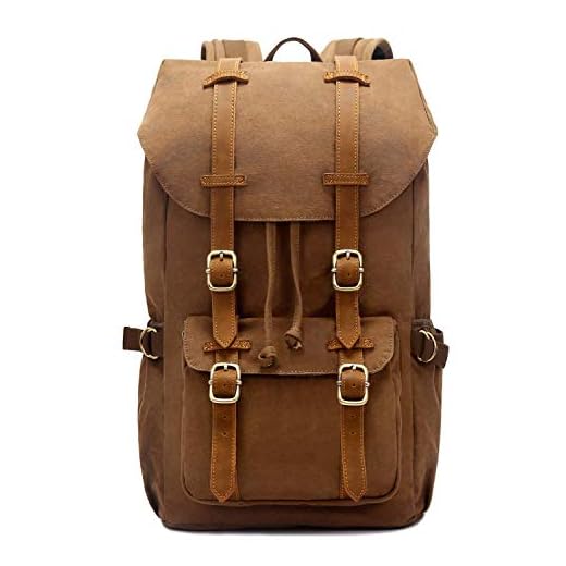 EverVanz Sac à Dos Grande Taille en Toile, pour Travail, Voyages ou École, Accueillir Un Ordinateur portable de 15 Pouces