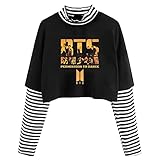 camisetas bts aliexpress ✔ El patrón de la sudadera corta está impreso con tecnología de estampado en caliente y el color sólido duradero. El mejor regalo para los fanáticos del kpop.