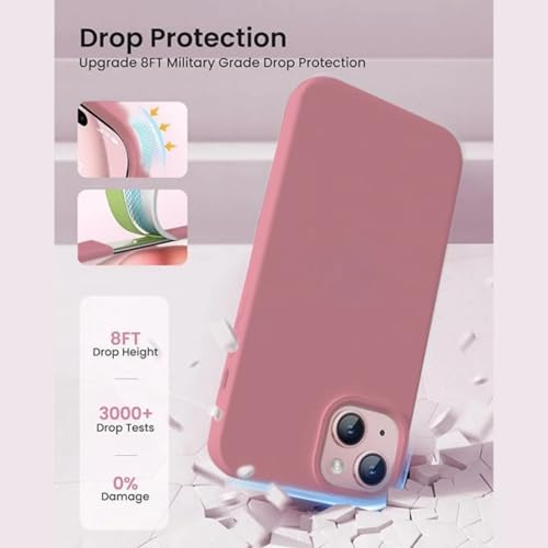 Image of Premium Liquid Silicone Case for iPhone 11 - Slim Full Body Protective Back Cover with Soft Microfiber Lining, Anti-Slip Grip Scratch Resistant Phone Case(Pink)