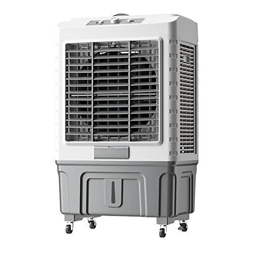 Ventilador de aire evaporativo comercial con tanque de agua de 55 litros, potente aire acondicionado industrial y doméstico 3 en 1 para una refrigeración y humidificación eficientes
