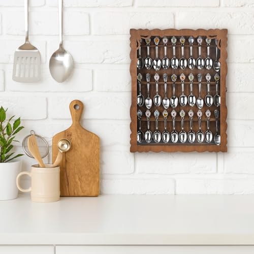 Ikee Design Wooden 30-Souvenir Spoon Display Case Cabinet Wall-Mounted by Ikee Design - Image 8