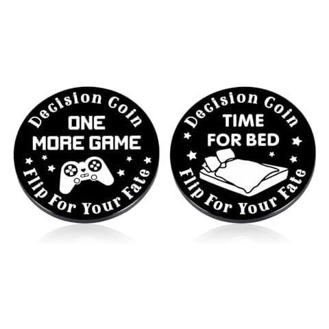 Funny Stocking Stuffers Gift for Man Gamers Teen Boys, Gamer Gifts for Men Boyfriend Christmas Gifts, Funny Flip Coin Decision Maker Coin White Elephant Gifts for Adult Valentines Birthday Gifts Cover