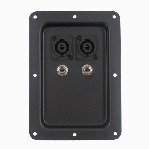 Pro Audio Jack Plate with Dual Speakon and Dual 1/4' PA/DJ Speaker Cabinet