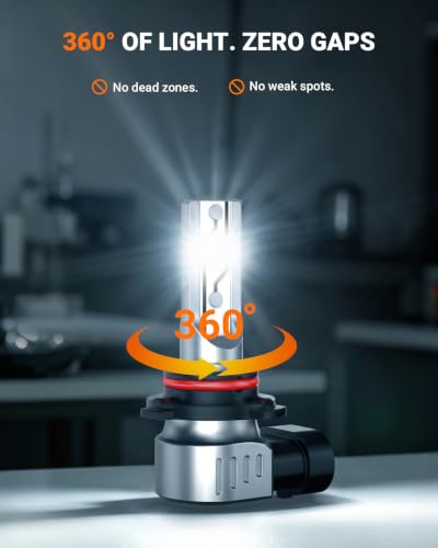 Image of SEALIGHT 9006 /HB4 LED Fog Light Bulb, 12000LM 6500K White-2 Pack, for Honda