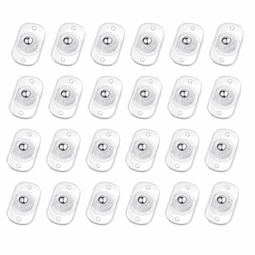 Image of Self Adhesive Caster Wheels, Appliance Rollers Appliance Slider for Kitchen, 360 Swivel Small Casters - Solve Coffee Maker Air Fryer Small Appliances Countertop Sliding (Clear - 24 Pcs)