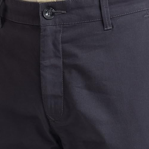 Image of Colorplus Men's Cotton Blend Solid Piece Dyed Pattern Contemporary Fit Flat Front Casual Trouser
