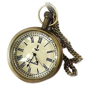 Imagen de Reloj vintage de Londres con números romanos de bolsillo para hombre y mujer
