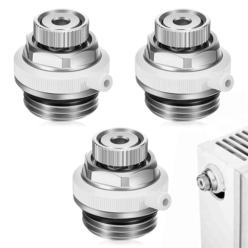 mizikuu 3er-Set Automatische Heizkörperentlüfter, 1/2' Anschluss Automatischer...