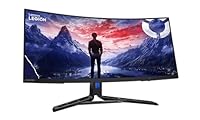 Lenovo Legion R34w-30 34-inch QHD Curved Gaming Monitor, Anti-Glare, 180Hz, AMD FreeSync Premium,Eye Comfort, Raven Black 67C7GACBAU