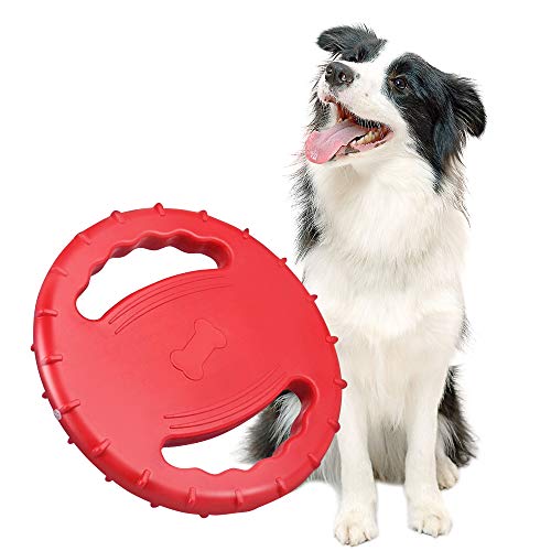SKRTUAN Frisbee y disco de tiro, para perros medianos y grandes, juguete interactivo, natación, juguete para perros con sonido al aire libre, frisbee Cover