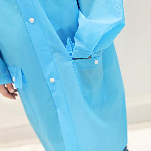 Image of DoMii Kids Fashion Translucent Raincoat Reusable Portable Rainwear Hooded Poncho for Age 3-11 Boys Girls