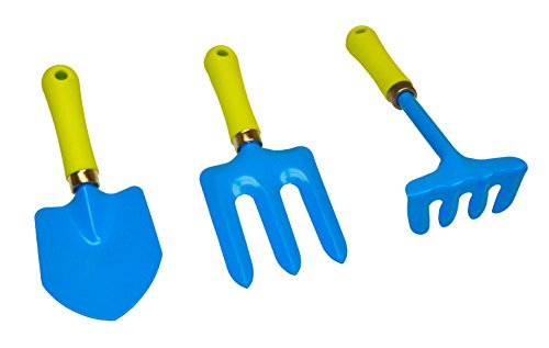 G & F Products 10051 JustForKids Kids Water Pail with Garden Tools Set, Blue,4 pieces - Image 4