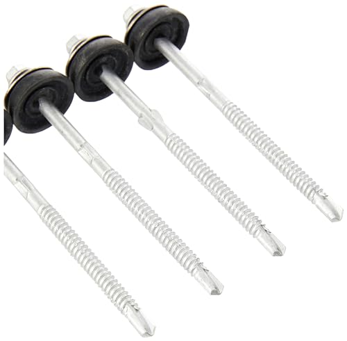 TIMCO Self-Drilling Fiber Cement Board Exterior Silver Screw with BAZ Washer - 6.3 x 110 - Image 3