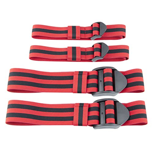 Cndiyald Bandas de restricción de Flujo sanguíneo Bandas de oclusión Ajustables Bandas de Resistencia de Tela portátiles 4 Piezas de muñeca roja Peso