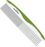 Dog Comb for Removes Tangles and Knots - Cat Comb for Removing Matted Fur - Grooming Tool with Stainless Steel Teeth and Non-Slip Grip Handle - Best Pet Hair Comb for Home Grooming Kit - Ebook Guide
