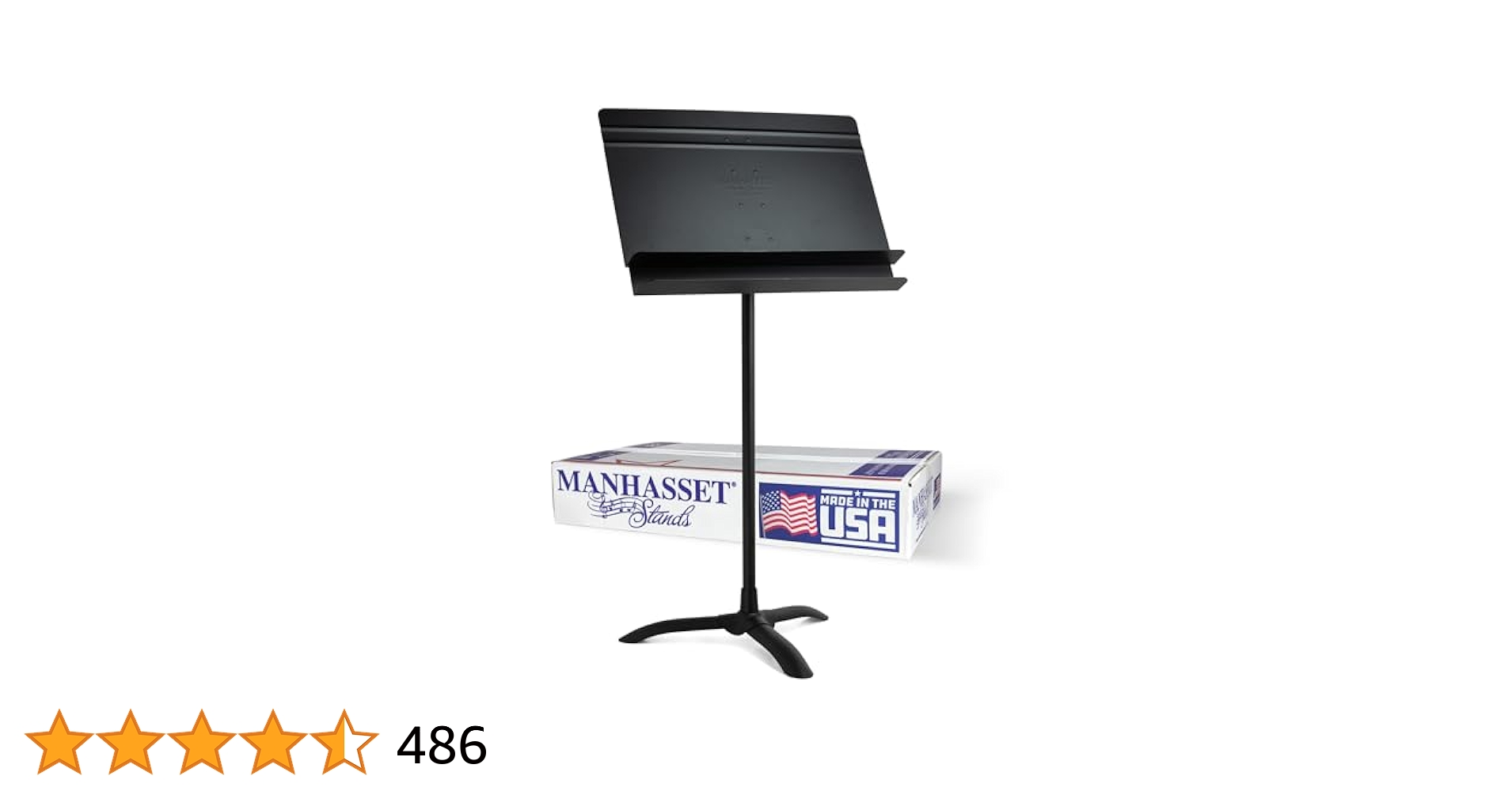 ★美品★【ノート5冊置ける幅広サイズ】譜面台／MANHASSET  マンハセット M50 オーケストラモデル｜Manhasset マンハセット