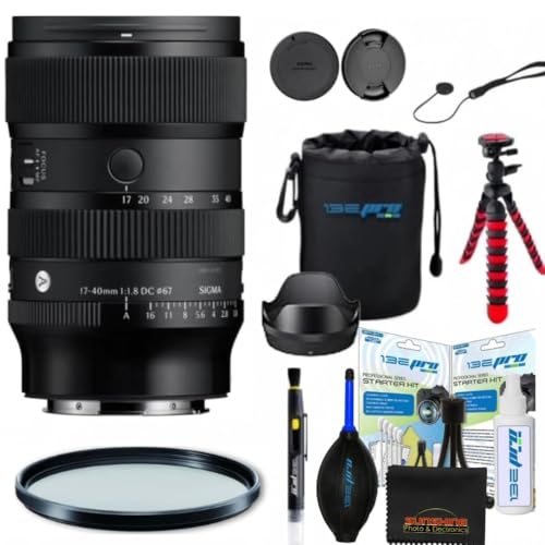 Image of Sigma 17-40mm F1.8 DC for Sony E w /Sunshine Professional Accessories Bundle