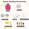 Costzon Kids Kitchen Playset, 2-Piece Little Chef Pretend Cooking Toy w/Light, Sound, Washing Basin, Microwave, Blackboard, Ice Maker, Range Hood, Stove, Corner Wooden Play Kitchen for Kids 3+ (Black)