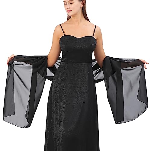 Ladiery Chiffon Shawl Wraps for Women Evening Dresses, Elegant Soft Sheer Shawls for formal dressy Bride Wedding2