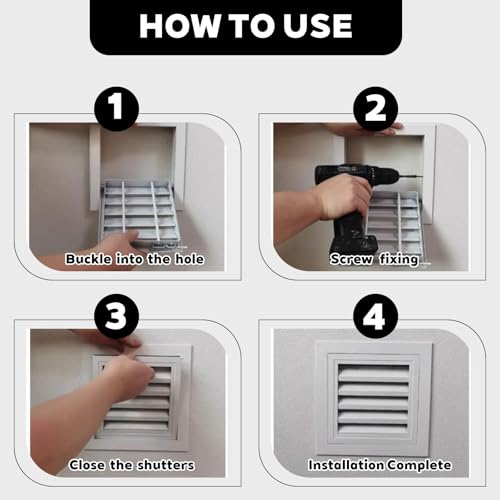 Ouverture de ventilation murale avec trappe d'inspection pour stopper l'humidité - 7
