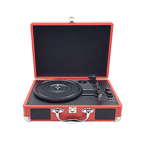 JFNHUTL Fonógrafo Gramófono Vinilo Audio Altavoz Bluetooth Portátil Tocadiscos Gramófono Vintage