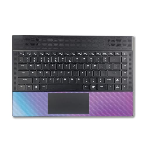 Image of MightySkins Carbon Fiber Skin Compatible with Alienware X14 R2 (2023) Full Wrap Kit - Purple Fog | Protective, Durable Textured Carbon Fiber Finish | Easy to Apply & Change Styles | Made in The USA