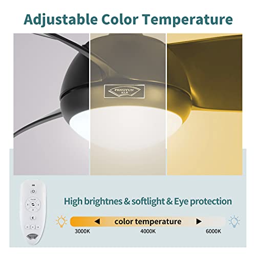 30" Small Ceiling Fans With Lights For Kids Room, Fengyun Ele Silent Ceiling Fan Lights And Remote Control, Indoor Outdoor Support Adjustable Dimmable Reversible Turn Ceiling Fans #TOP3