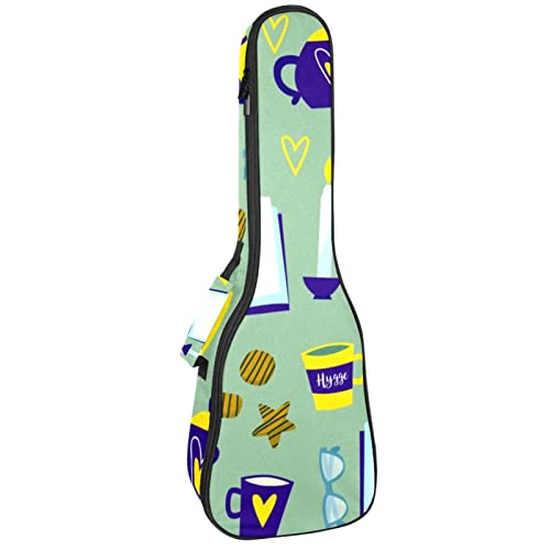 Housse ukulélé ténor étanche sac à dos rembourré pour instrument soprano 53cm et 61cm
