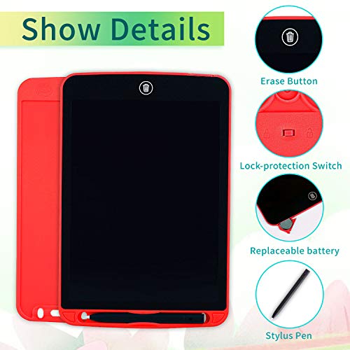 Lcd Writing Tablet For Kids 10 Inch, Colorful Doodle Board Drawing Tablet With Lock Function, Erasable Reusable Writing Pad, Educational For 3-6 Year Old Girls Boys #TOP3
