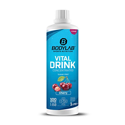 Vital Drink Concentrated 1000ml | Getränkekonzentrat 1:80 | mit Vitaminen und L-Carnitin | Sportgetränk mit wenig Kalorien | Kirsche