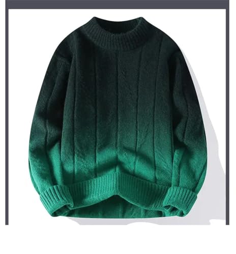 Men's Color Block Knitted Sweater Loose Round Neck Long Sleeve Sweater Pullover4