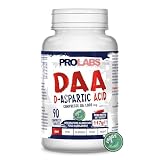 PROLABS DAA 1000 – Acido D-Aspartico 1000 mg per Compressa | Formula per Uomo con Zinco, Selenio e Vitamine B | Ottimo per atleti di forza e Bodybuilders | Alta Qualità e Purezza
