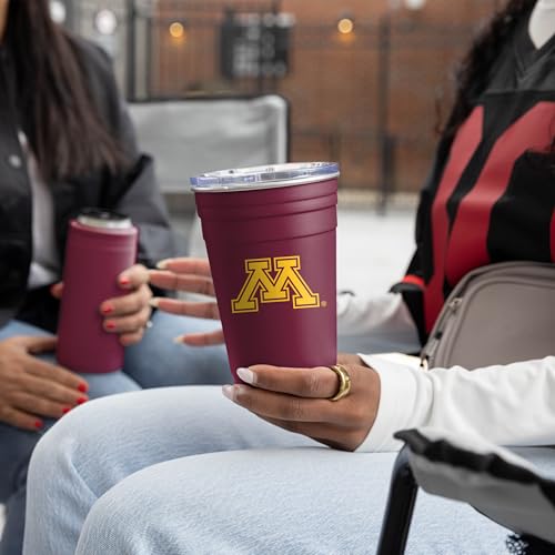 Image of Logo Brands NCAA 22 oz Stainless Steel Tailgate Cup -Double Wall Vacuum-Sealed Durable For Hot & Cold Drinks, Perfect for Gameday & Tailgating
