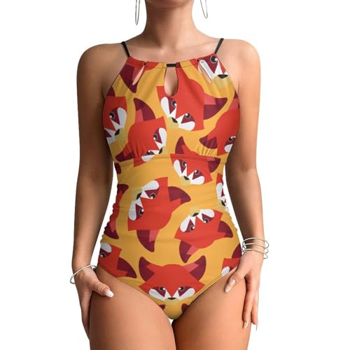 Maillots de bain une pièce femme Renard Roux swimsuit chic monokini beachwear contrôle ventre