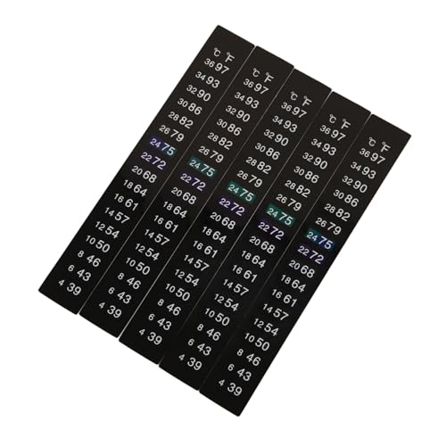 GRIRIW Wide Temperature Range Thermometer Sticker 5pcs Set Stick on Thermometer Strip for Brewing Adhesive