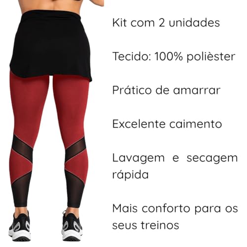 Tapa Bumbum Saia academia Roupas Fitness Esportiva Discreta kit 2 unidades