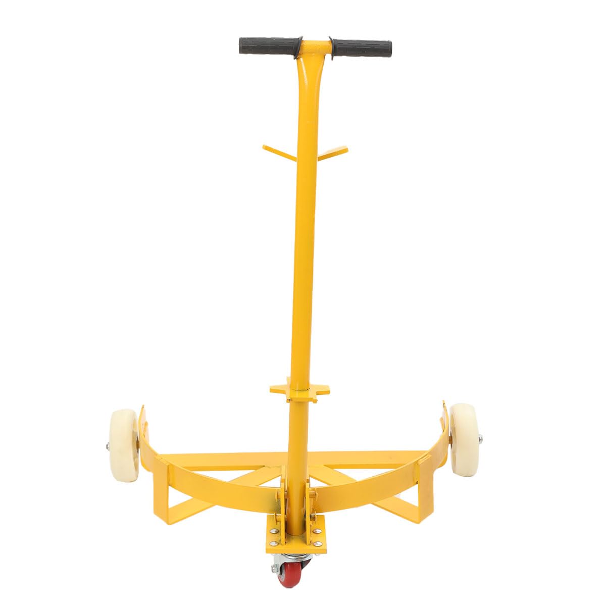 Carrello per Trasporto Fusti con Ruote a Rullo, Carrello per Tamburo, Design Basso, Capacità di Carico 500kg, per Utilizzo Industriale e Magazzino, Compatibile con Fusti fino a 60cm di Diametro