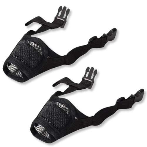 KEQAR 2 Pièces Muselière Réglable en Maille Douce pour Chiens,...