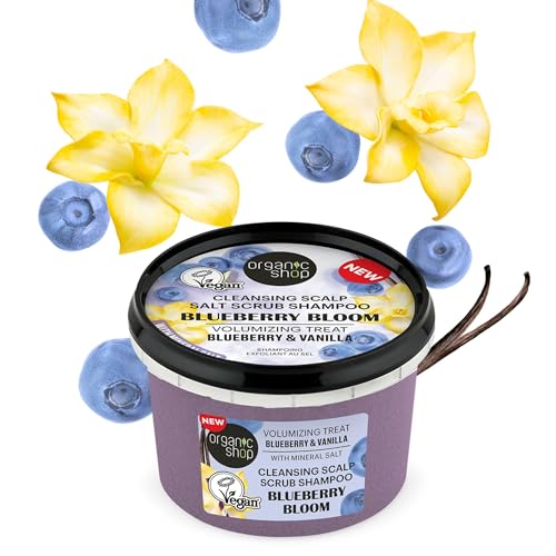Organic Shop Scalp Salt Scrub Shampoo Blueberry Bloom Volumizing Treat Blueberry & Vanilla, 250 ml, 250 ml (Pack of 1) - Image 2