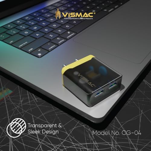 Image of VISMAC 15W Fast Wall Charging Adapter with Dual Type A USB Ports, Intelligent Shunt with Multi Protect, Overload & Short Circuit Protection, Compact Design, Universal Compatibility