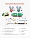 VEVOR Oxygen Acetylene Torch Kit, Gas Welding Cutting Torch Kit, 12PCS Oxy Acetylene Brazing Tool Set with 177 inches Twin-Hose, 1 Cutting Nozzle, 2 Welding Tips & 2 Regulators (without Gas Cylinder)